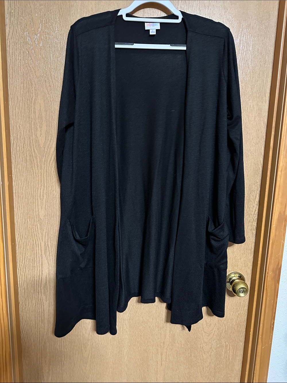 LuLaRoe Black Open Front Cardigan with pockets